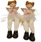 Mansion Atmosphere Statue Ange avec jambes pendantes H8,5cm Multicolore