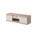 Selsey Permys TV-kast/tv-bank (120 cm) (eikeneffect/mat wit, met led)