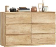 HOMCOM Ladekast - Spaanplaat - 120x39x75cm - Eikenhout