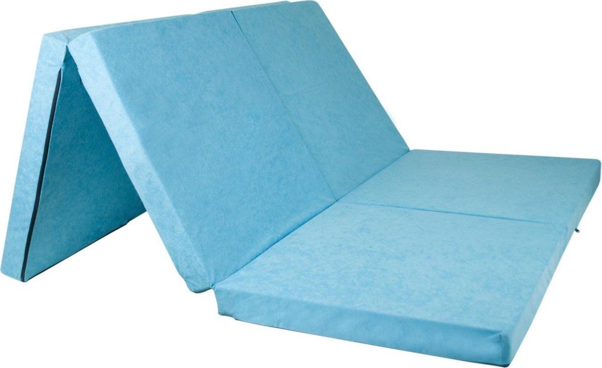 Viking Choice Opvouwbaar 2 persoons matras - Wasbare hoes - 195cm x 120cm x 7cm - Blauw 195 cm / 120 cm / 7 cm