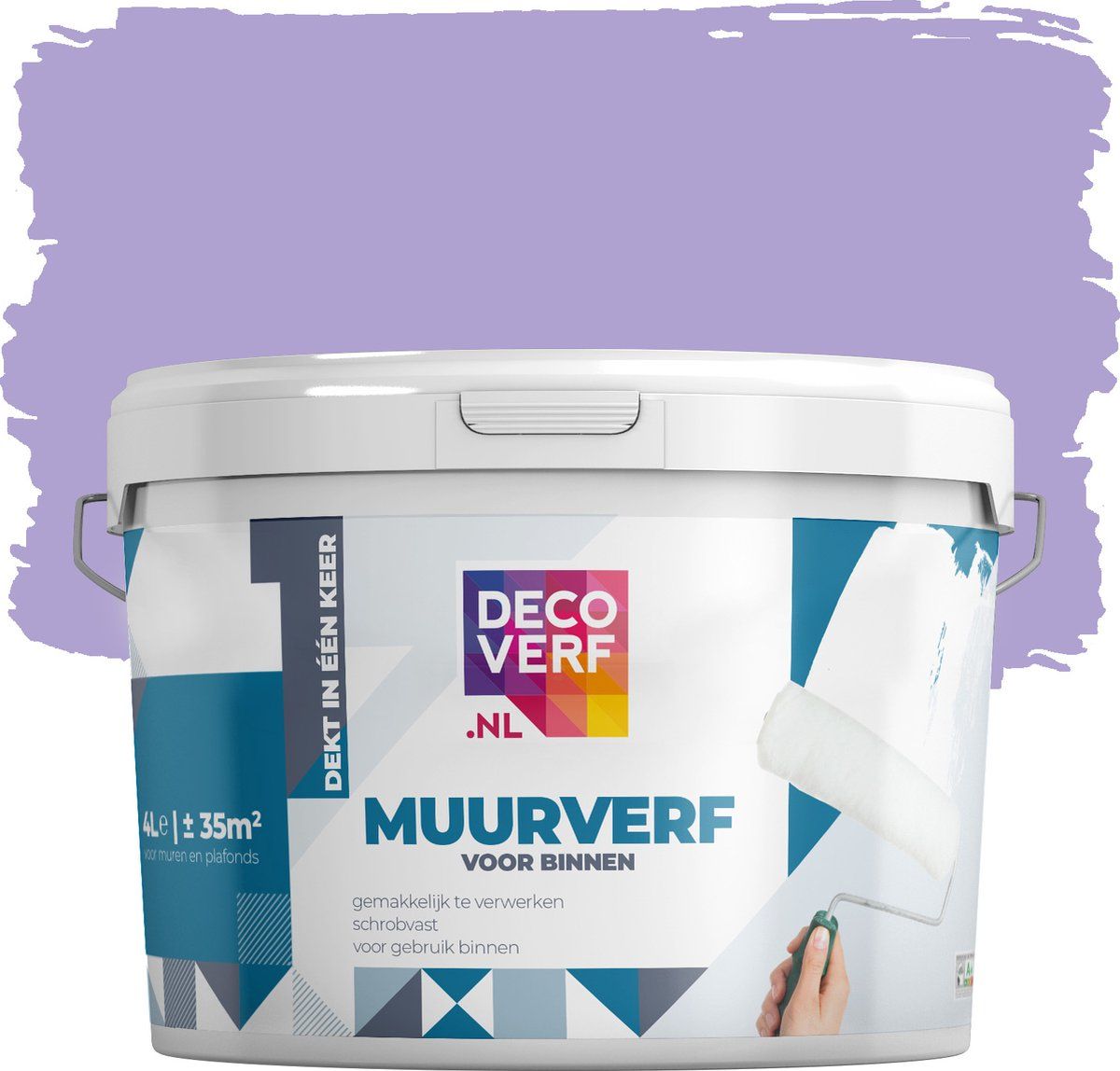 Decoverf.nl Decoverf muurverf mat lila 4L | 8719743417724