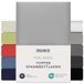 Dreamzie Hoeslaken Dekmatras 180x200 cm - 200x200 cm, 100% Katoen Jersey, Grijs