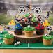 Dekora - Voetbal Taartdecoratie - Papieren Cake Toppers - pk/16