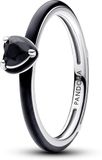 Pandora ME Black Chakra Heart Ring Sterling Silver with Crystals Size 54 193088C01-54