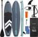 SereneLife Opblaasbare SUP Board met Peddel, Pomp, Leash en Accessoires - Grijs