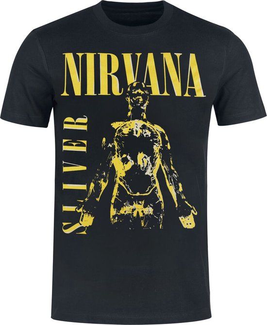 Nirvana Sliver Heren T-shirt - Zwart - M