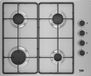 Beko TAQUE GAZ HIGG64123SX Zwart, Roestvrijstaal Ingebouwd 61 cm Gaskookplaat 4 zone(s)