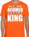 Bellatio Decorations Shoppartners Bv Naam cadeau t-shirt - my name is Achmed - but you can call me King - oranje - heren - koningsdag - verjaardag - sport L