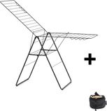 Brabantia HangOn Droogrek 25m - Inklapbaar Wasrek - Matt Black