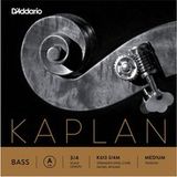 D'Addario K613-3/4M Kaplan Contrabass enkele snaar 'A' nikkel omsponnen 3/4 medium