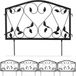 Panneaux de clôture en métal pour jardin, 4 pièces, noir, environ 33 x 225 cm