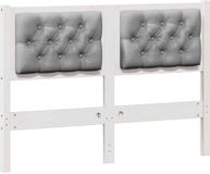 vidaXL Hoofdbord Wit en lichtgrijs 120 cm Massief grenenhout