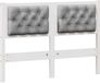 vidaXL Hoofdbord Wit en lichtgrijs 120 cm Massief grenenhout