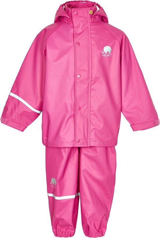 CELAVI Regenpak kinderen - Roze - maat 80 80-86cm