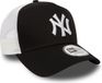 New York Yankees Clean Black A-Frame Trucker Cap