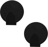 Excellent Houseware Zelfklevende Ophang Haakjes Zwart RVS 8 Stuks