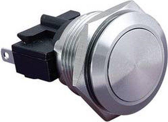 Bulgin MP0031 Vandalismebestendige druktoets 250 V/AC 5 A 1x uit/(aan) Moment (Ø x h) 21.5 mm x 31.6 mm IP66 RVS