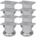 vidaXL Bankpoten rond 8 st 60 mm chroomkleurig