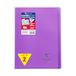 Clairefontaine 971405AMZC Pak met 2 Geniete Schriften Koverbook Paars - A4 21x29,7 cm - 96 Pagina's Grote Ruitjes - Wit Papier 90 g - Polypro Omslag