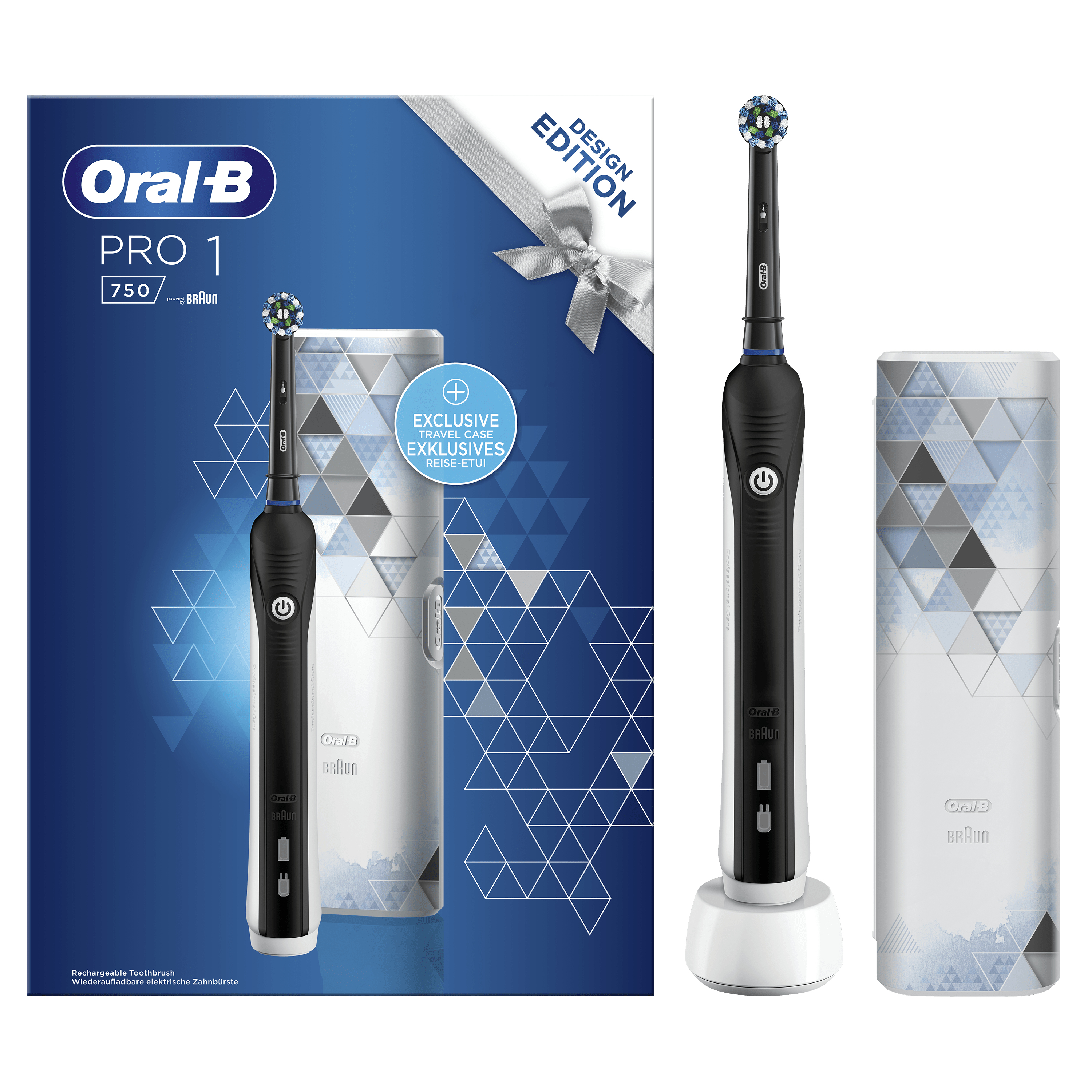 Oral-B Pro 1 - 750 - Elektrische Tandenborstel + Bonusreisetui