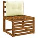 vidaXL Rugkussen PUTTEN 100% Polyester Crèmekleurig 50 x 40 x 10 cm