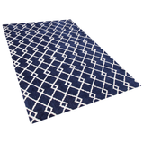 Beliani SERRES Vloerkleed - Blauw - 140 x 200 cm - Polyester