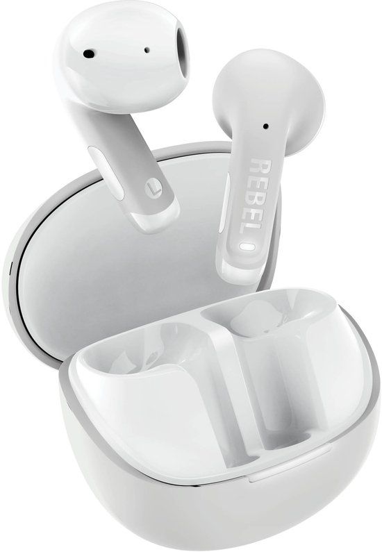 Fresh 'n Rebel Twins Core 2 - Draadloze oordopjes - Bluetooth oortjes met 40 uur speeltijd - Met Microfoon en App - Ice Grey