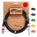 TIGER MIC6-03 3m Bronzen Serie Kabel, XLR-verbinding | 3 m / 10ft vrouwelijke XLR naar 0,6 cm jack ongebalanceerde kabel met geluidsarm ontwerp en verwisselbare gekleurde ID-lussen