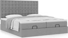 Prolenta Maison Exclusive - Ottoman bedframe met matras, lichtgrijs, 160x200 cm, textiel