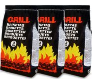 Deuba Charbon de bois - 3x3 kg Briquettes - BBQ Grill