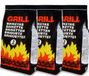 Deuba Charbon de bois - 3x3 kg Briquettes - BBQ Grill