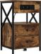 vidaXL Nachtkastje Gerookt eiken 40 x 31 x 60 cm Bewerkt hout