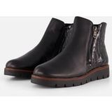 Feyn Feyn Enkellaarzen Croco zwart Leer