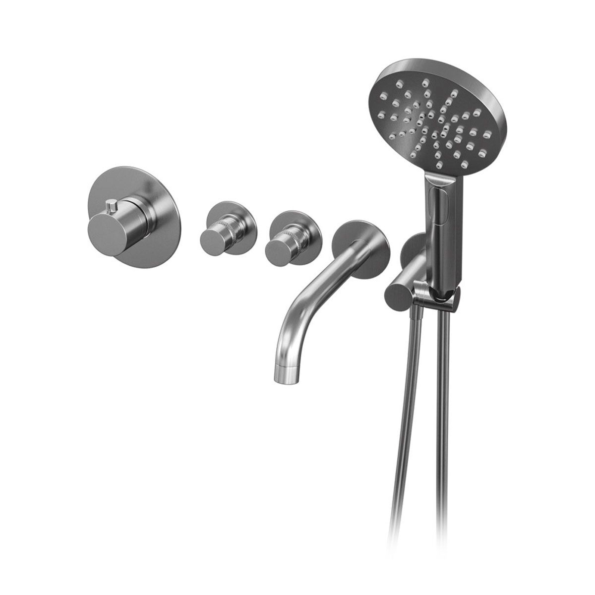 Brauer Brushed Edition Inbouwthermostaatset Geborsteld Nikkel