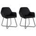 VidaXL Eetkamerstoelen 2 st fluweel zwart