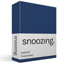 Snoozing Badstof Hoeslaken - Lits-jumeaux (180x200 of 160x210/220 cm) - Blauw