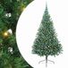 vidaXL - Plastique - Pré-éclairé - Sapin de Noël - avec - 300 - LED - Vert - 210 - cm - PVC