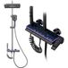 Dewinner – Colonne de douche hydromassante Titane 4 jets – Affichage LED – Hauteur réglable 75-110cm – Pommeau avec 3 modes – Design noir