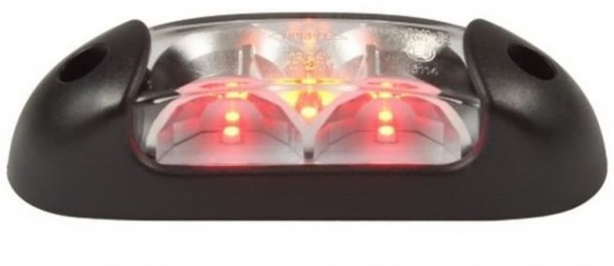 ABC-LED Zijmarkeringslichten - rood / wit / oranje 180Â° - aanhanger / trailer