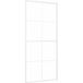 Porte coulissante en verre ESG et aluminium 90x205 cm blanc