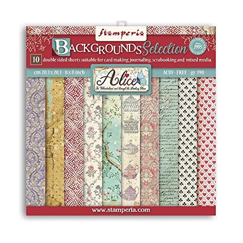 Stamperia International Mini Scrapbooking Pad - Alice - 8 x 20,3 cm