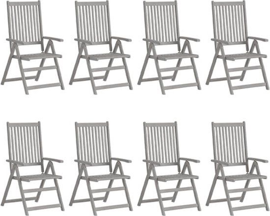 vidaXL Tuinstoel Terras Acaciahout Grijs
