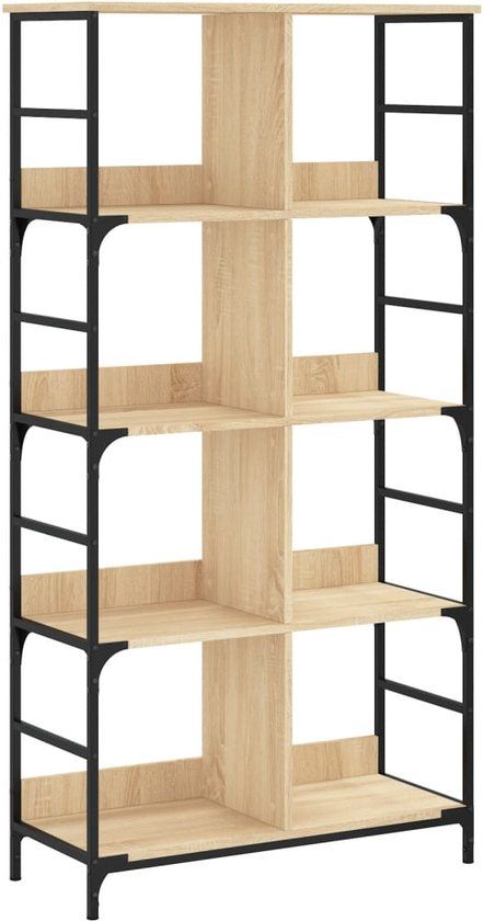 vidaXL Boekenrek 78,5x33x153 cm Hout Sonoma Eikenkleurig