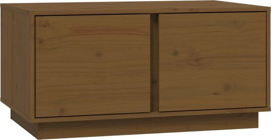 vidaXL Salontafel 80x50x40 cm massief grenenhout honingbruin