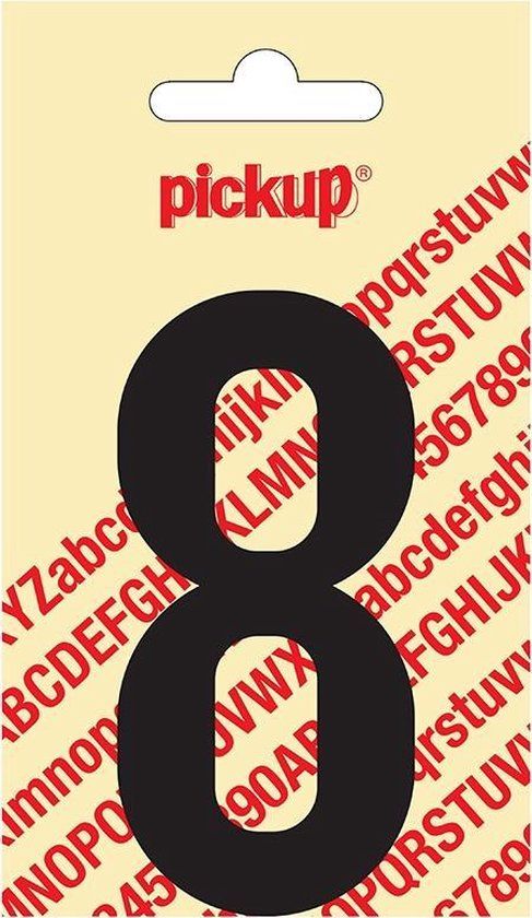 Pickup Plakcijfer Nobel 90 mm zwart 8