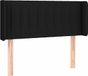 vidaXL Hoofdbord met randen 93x16x78/88 cm stof zwart
