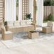 Maison Exclusive - Ensemble de jardin, 7 pièces, avec coussins, beige, en polyrotin