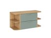 Oria Meuble sous-vasque 100cm niches arrondies plan de toilette Oria Vert mat