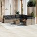 Prolenta Maison Exclusive - Tuinset voor in de tuin, bestaande uit 11 delen met kussens, in de kleur grijs, gemaakt van polyrotan