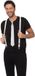 partychimp Carnaval verkleedset bretels en stropdas - wit - volwassenen/unisex